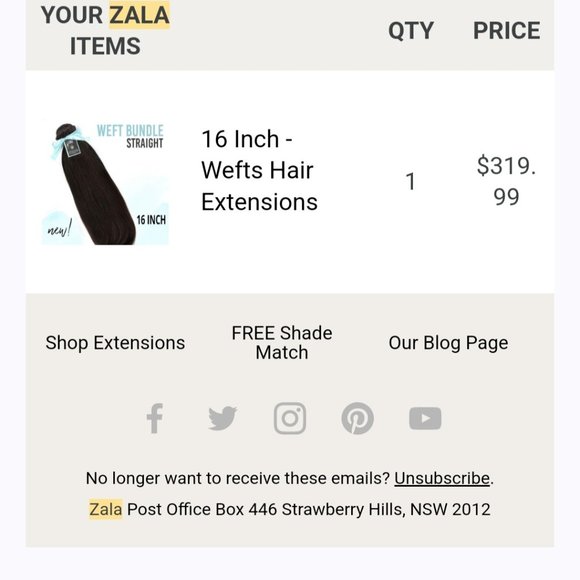 3 pack Zala 16 inch weft hair extensions brand new never used original packaging - Picture 4 of 5